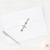 Hologramm Sagittarius Quadratischer Aufkleber (Umschlag)