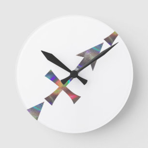Hologramm Sagittarius Runde Wanduhr