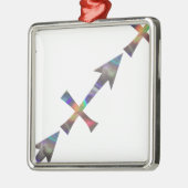 Hologramm Sagittarius Silbernes Ornament (Links)