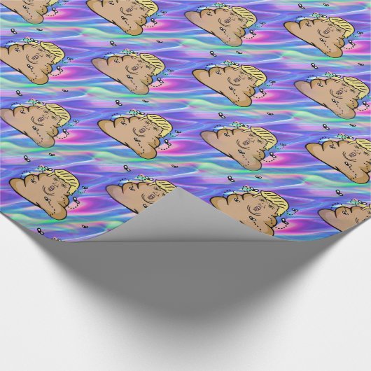 Hologramm-Trumpf Geschenkpapier (Ecke)