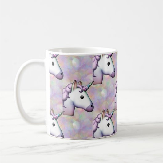 Hologramm unicorn emoji kaffeetasse (Links)