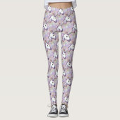 Hologramm unicorn emoji Leggings (Vorderseite)