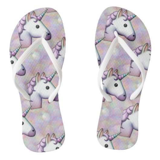 Hologramm unicorn Emoji Schuhsandalen flippen Flop Badesandalen (Fußbett)