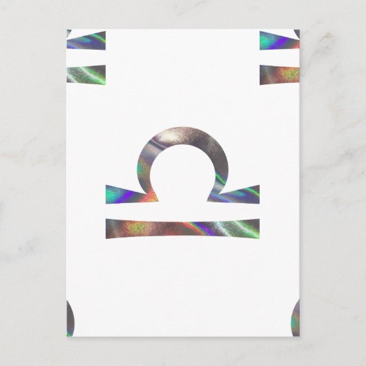 Hologramm Waage Postkarte (Vorderseite)