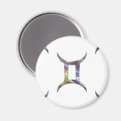 Hologramm Zwillinge Magnet (Vorderseite/Rückseite)