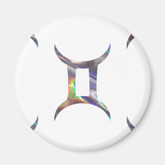 Hologramm Zwillinge Magnet (Vorne)