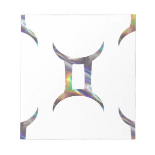 Hologramm Zwillinge Notizblock