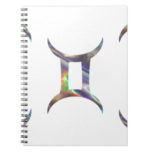 Hologramm Zwillinge Notizblock