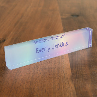 Hologrammstil Namensplakette