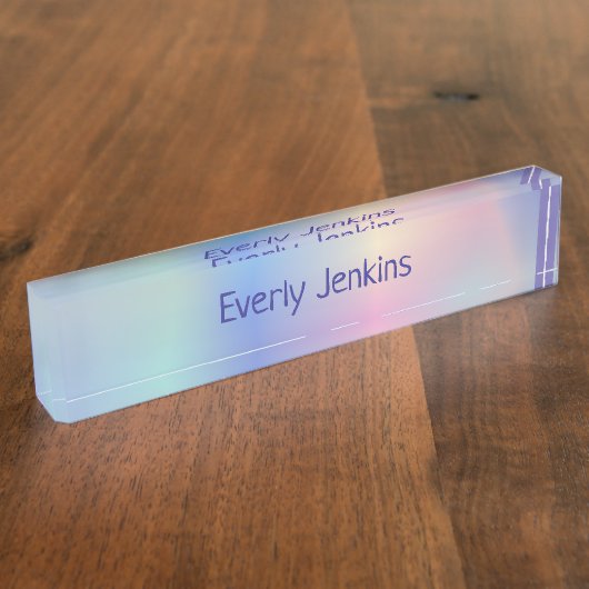 Hologrammstil Namensplakette (Seite)