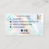 HOLOGRAPGHIC FOIL PASTEL FARBE RETRO TRENDY VISITENKARTE (Rückseite)