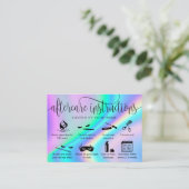 Holograph Aftercare-Karte Wimpern-Erweiterungen Ic Visitenkarte (Stehend Vorderseite)