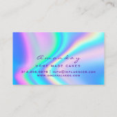 Holograph Bakery Zuhause Made Cakes Logo Muffin Aq Visitenkarte (Rückseite)