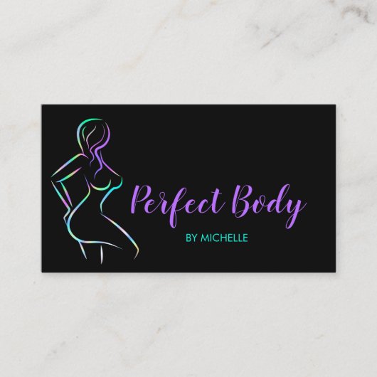 Holograph Body Sculpting Fitness Waist Trainer Visitenkarte (Vorderseite)
