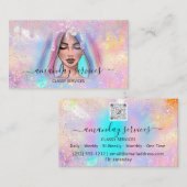 Holograph Boutique Shop Tropfen QR-Logo Visitenkarte (Vorne/Hinten)