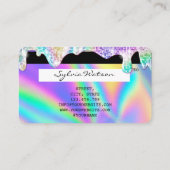 Holograph Credit Card Nail Tech Visitenkarte (Rückseite)