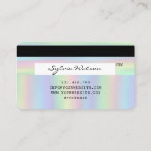 Holograph Credit Card Style Holographic Foil Visitenkarte (Rückseite)
