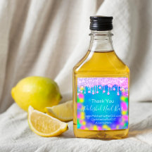 Holograph Danke Diamond Tropfen Nails Hot Pink Blu