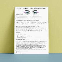 Holograph Eyelash Extension Briefbogen