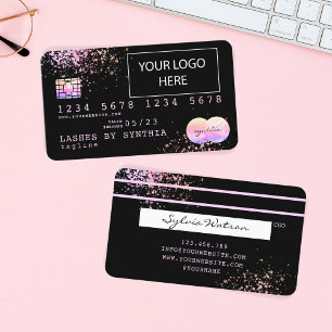 Holograph Foil Splash Kreditkarte hinzufügen Ihr L Visitenkarte