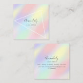 Holograph Geometry Unicorn Abstrakt Beruflich Quadratische Visitenkarte (Vorne/Hinten)