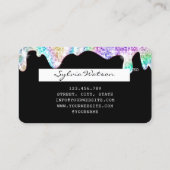 Holograph gold Glitzer disco Moderne Kreditkarte Visitenkarte (Rückseite)