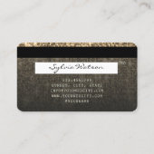 Holograph gold Glitzer Moderne Kreditkarte Visitenkarte (Rückseite)