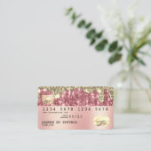 Holograph gold Glitzer Moderne Kreditkarte Visitenkarte (Stehend Vorderseite)