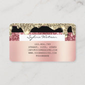 Holograph gold Glitzer Moderne Kreditkarte Visitenkarte (Rückseite)