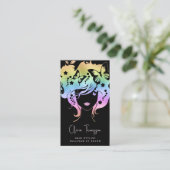 Holograph Hair Stylist QR Code Visitenkarte (Stehend Vorderseite)