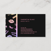 HOLOGRAPH Make-up artist lashes lips lipstick auge Visitenkarte (Rückseite)