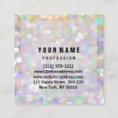 Holograph Makeup ARTIST LOGO Quadratische Visitenkarte (Rückseite)