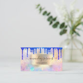 Holograph Makeup Gold Frame Boutique Shop Tropfen Visitenkarte (Stehend Vorderseite)
