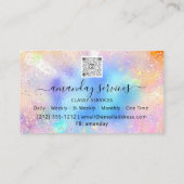 Holograph Makeup Lash Boutique Gold Wax Tropfen QR Visitenkarte (Rückseite)