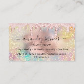 Holograph Makeup Lashes NAILS Studio Gold Rose Visitenkarte (Rückseite)