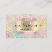 Holograph Makeup Lashes NAILS Studio Gold Rose Visitenkarte (Vorderseite)