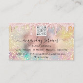Holograph Makeup Lashes NAILS Studio Rose QRCode Visitenkarte (Rückseite)