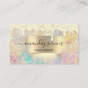 Holograph Makeup Lashes NILS Boutique Gold Tropfen Visitenkarte