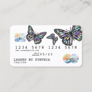 Holograph Modern Credit Card Monarch Butterfly Visitenkarte
