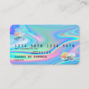 Holograph Modern Credit Card Style Add Logo Visitenkarte
