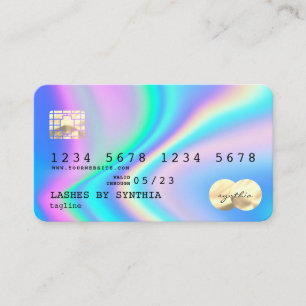 Holograph Modern Credit Card Style Add Logo Visitenkarte