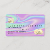 Holograph Modern Credit Card Style Add Logo Visitenkarte (Vorderseite)