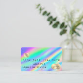 Holograph Modern Credit Card Style Visitenkarte (Stehend Vorderseite)