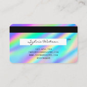 Holograph Modern Credit Card Style Visitenkarte (Rückseite)