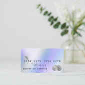 Holograph Modern Credit Card Style Visitenkarte (Stehend Vorderseite)