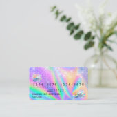 Holograph Modern Credit Card Style Visitenkarte (Stehend Vorderseite)