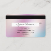 Holograph Modern Credit Card Style Visitenkarte (Rückseite)