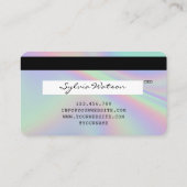 Holograph Modern Credit Card Style Visitenkarte (Rückseite)