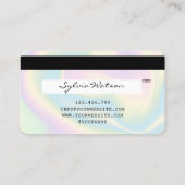 Holograph Modern Credit Card Style Visitenkarte (Rückseite)