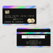 Holograph Modern Credit Card Style Visitenkarte (Vorne/Hinten)